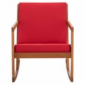 Safavieh Vernon Rocking Chair, Natural & Red PAT7013R